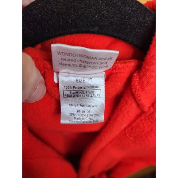 Dreamworks Wonder Woman 2T Toddler Robe With Hood Belt Attached - Picture 9 of 10